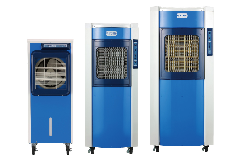 気化式冷風機RKFαタイプ新機能の説明 | 気化式冷風機 | 環境関連機器 